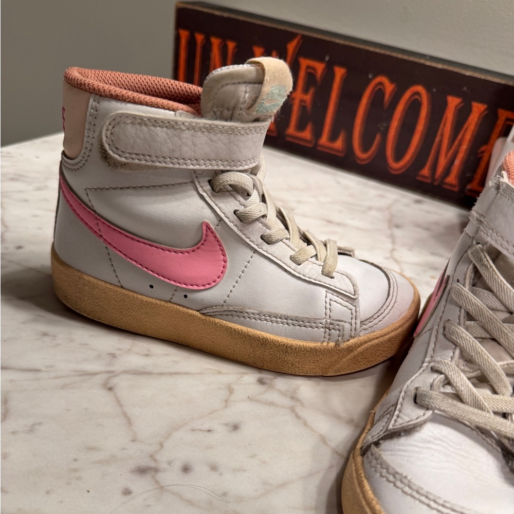 Nike Blazer Mid '77 'White Pink Spell' Preschool Girls' Shoe